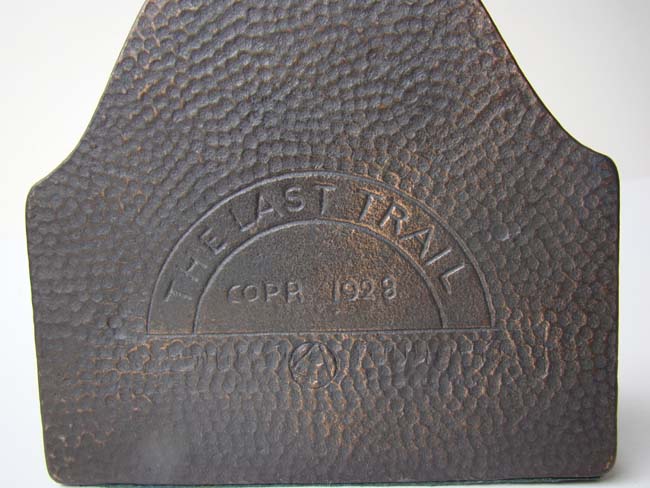 "The Last Trail" Antique Bookends made by the Connecticut Foundry in 1928 — image 3